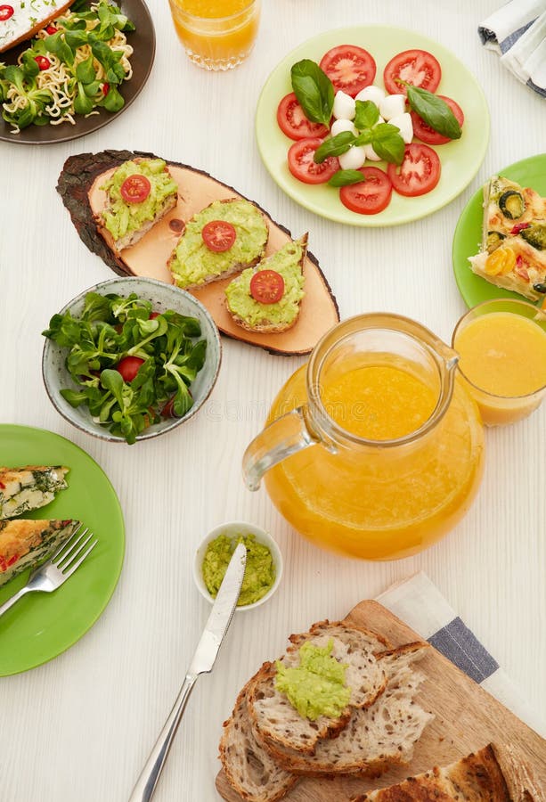 Orange Juice on Dinner Table Stock Image Image of dinner, angle