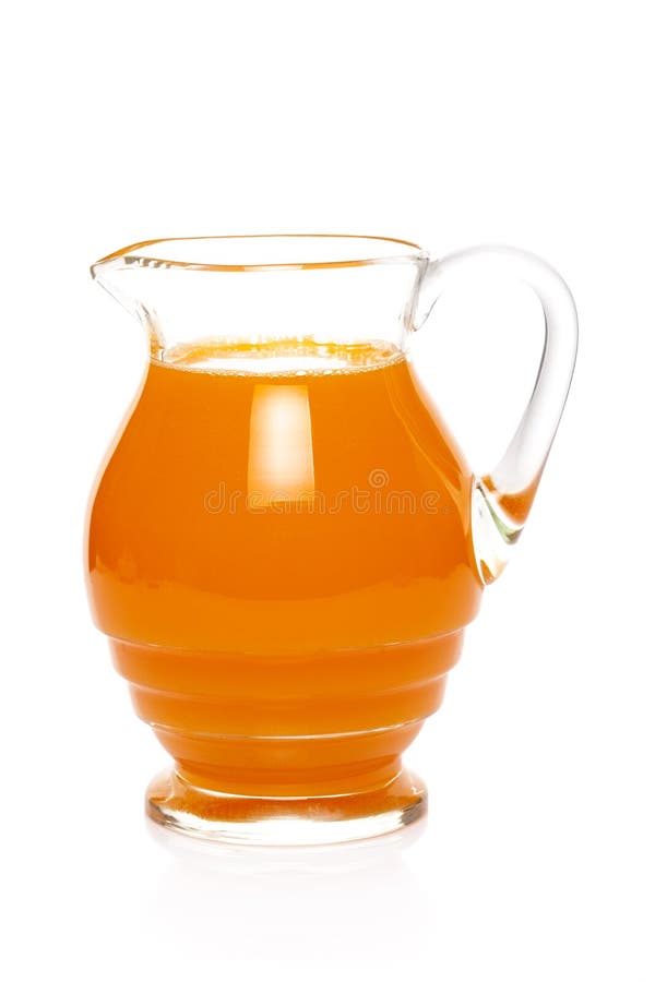 Orange juice in glass jug stock image. Image of healthy 52434887