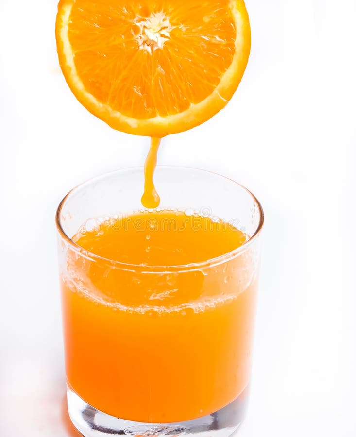 Orange Juice Healthy Shows Citrus Fruit and Beverage Stock Image