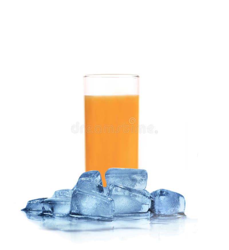 Orange Juice with Ice Cubes Stock Photo Image of clipping, drink