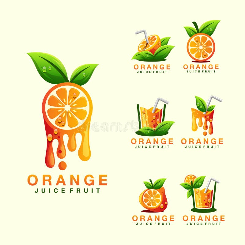 Orange Juice Logo Design Ready for Use Stock Vector - Illustration of ...