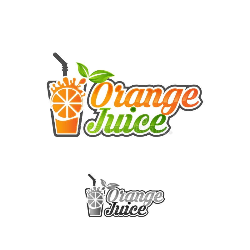 Fruit Juice Logo. Fresh Drink Logo. Vector Illustration, Fresh Juice