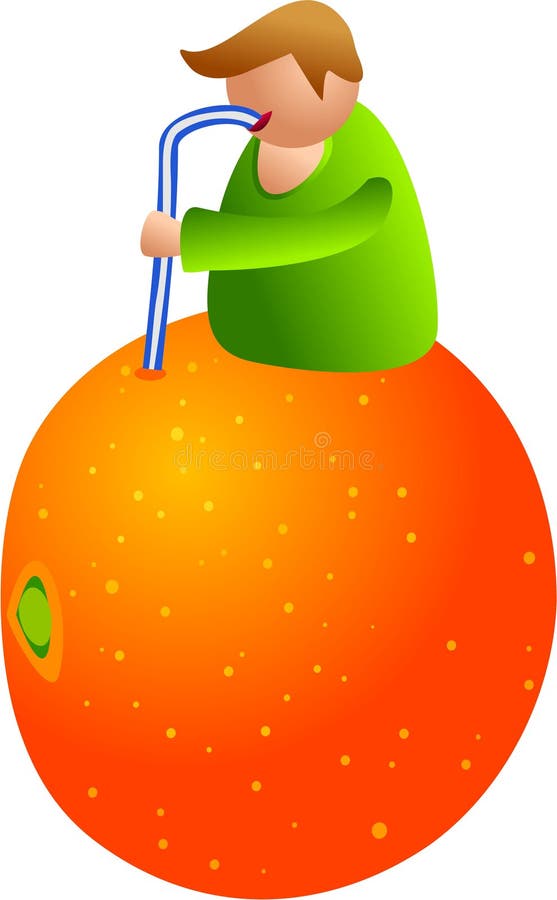 Orange juice man stock illustration. Illustration of beverages 542619