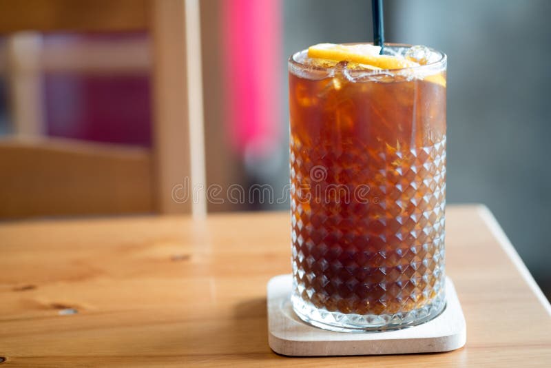 Orange Juice Mix Black Coffee with Iced Stock Image Image of refreshment, beans 134431305