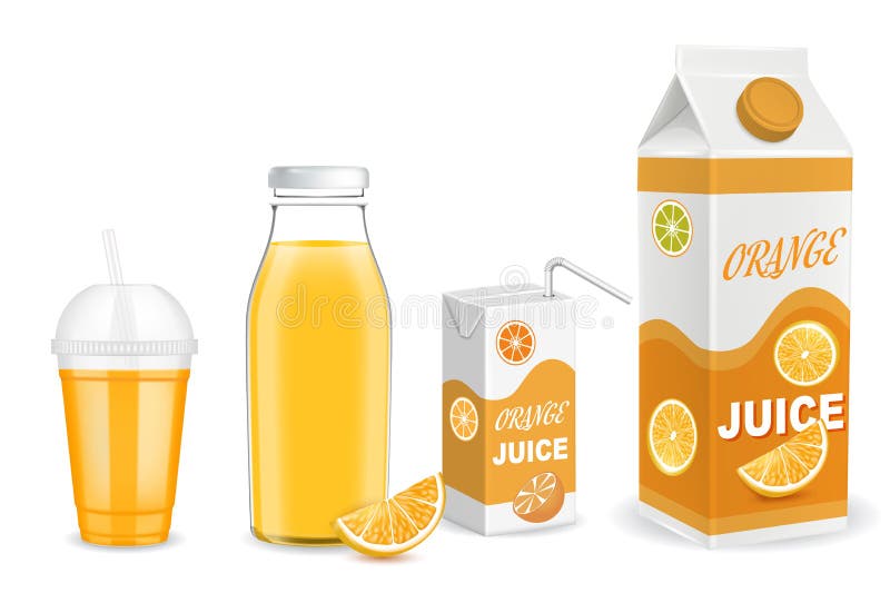 Glass Bottle W/ Orange Juice Mock-up - Free Download Images High