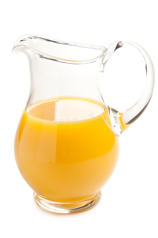 Orange juice pitcher or jug with oranges. Separate clipping paths for  pitcher, for whole composite and for shadow. Infinite dept Stock Photo -  Alamy