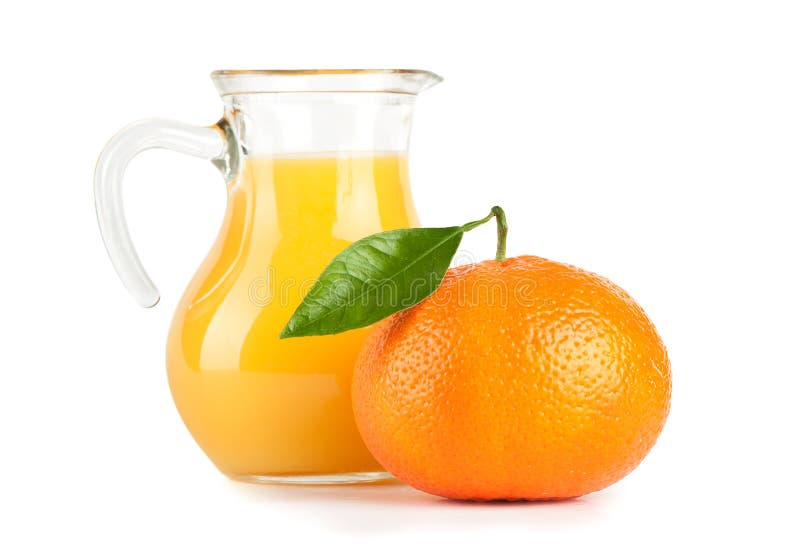 Orange juice in pitcher. 