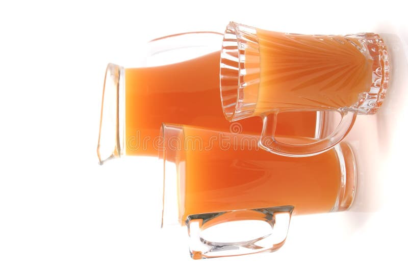 Orange juice pitcher and glasses