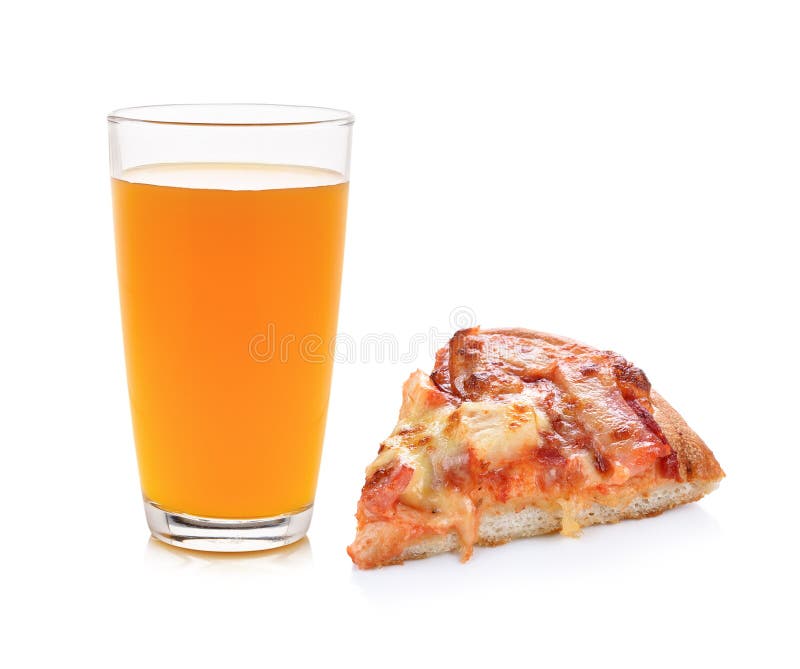 Orange juice and pizza stock photo. Image of diet, fruit 51814210