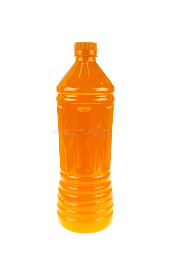 Orange Juice in Plastic Bottles on White Stock Photo Image of soda
