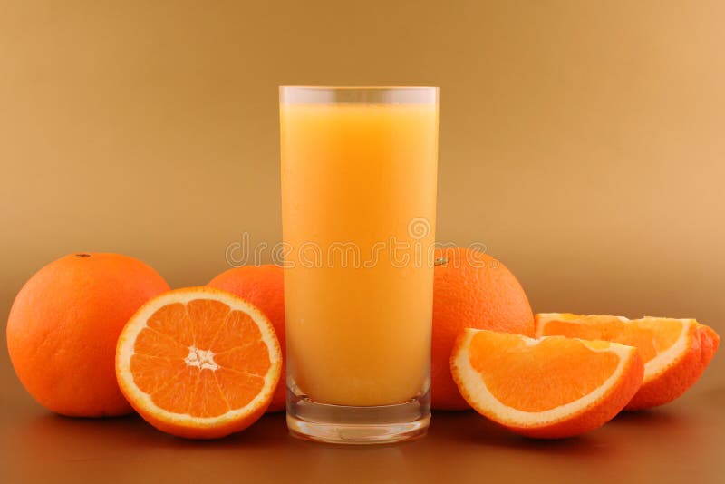 Orange Juice and Ripe Oranges Stock Image Image of juicy, isolated 4033543