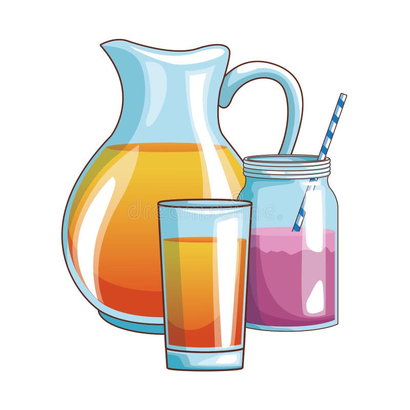 Orange juice and smoothie royalty free illustration Orange juice and smoothie royalty free illustration