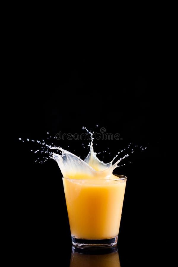 Orange juice splash