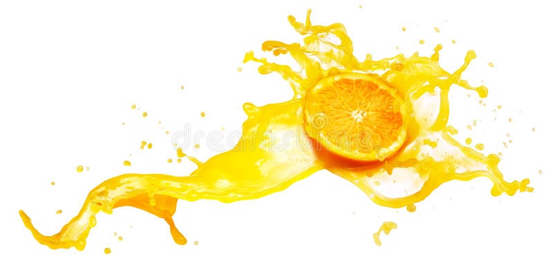 Orange with Juice Splashes