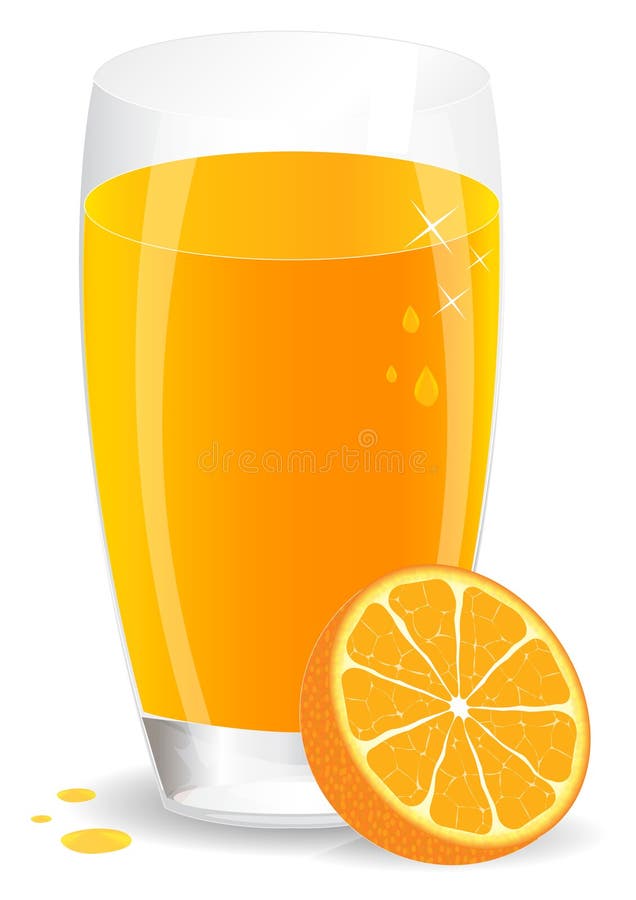 Orange Juice. Vector Illustration. Stock Illustration - Illustration of
