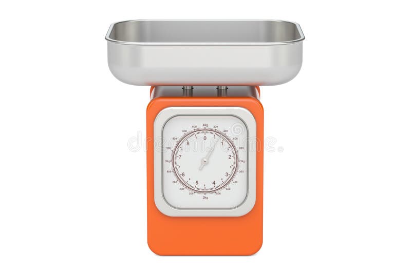Orange Kitchen Scale, 3D rendering royalty free illustration
