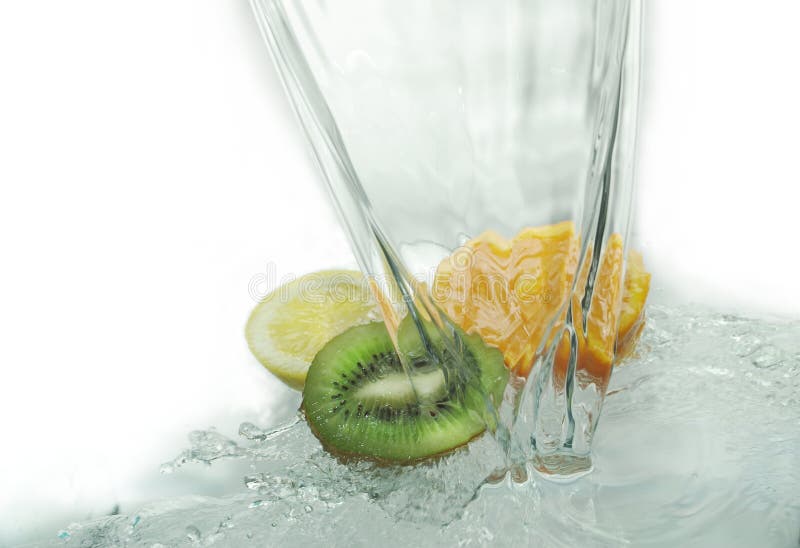 Orange kiwi and lemon royalty free stock photo