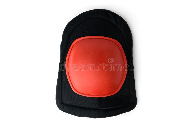 Orange Knee Pads Isolated on White Background. Stock Photo Image of