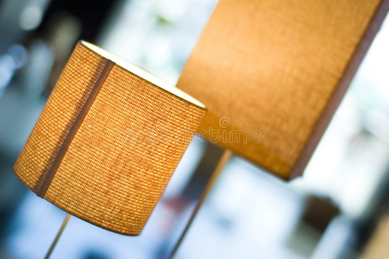 Orange lamps stock image