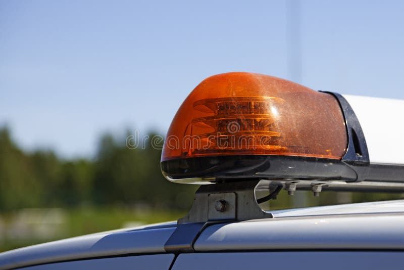 Orange Lights on Car Roofs that Rotate Stock Image Image of legal