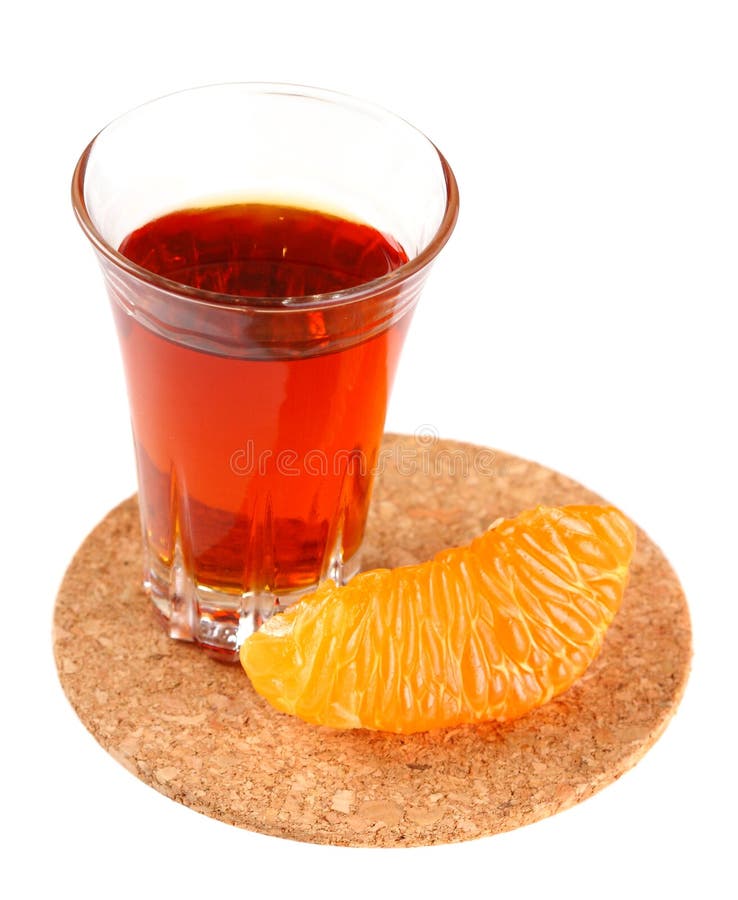 Orange liqueur and citrus slices