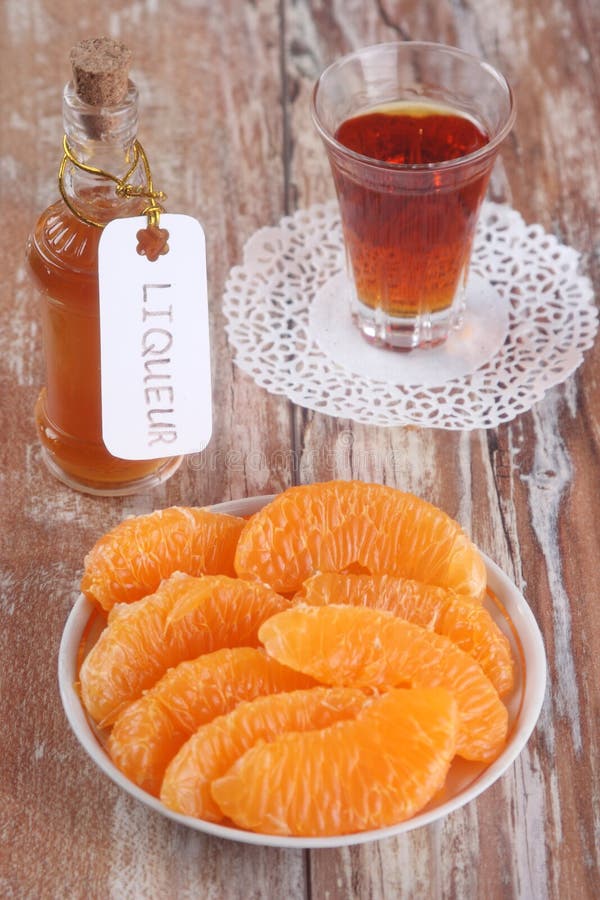 Orange liqueur and tangerine slices