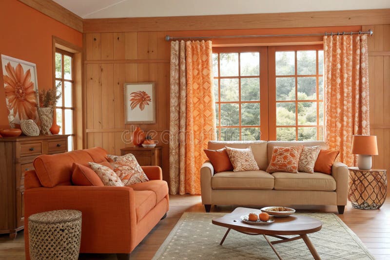40 Orange Living Room Ideas (Photos) - Home Stratosphere