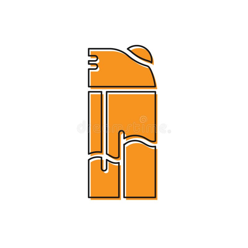 Orange ljusare ikon isolerad på vit bakgrund. vektor stock illustrationer