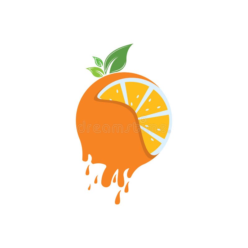 Orange Logo Design Vector Icon Stock Vector Illustration of sign