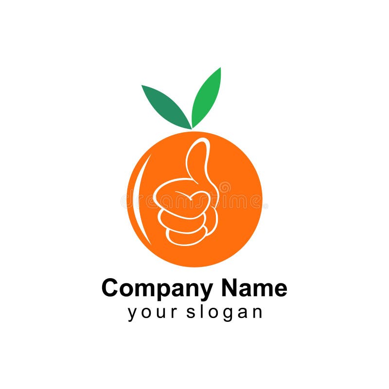 Orange logo template stock photo. Image of label, sign 166726228