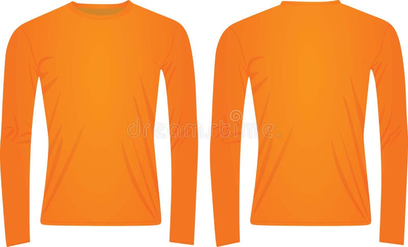 Long-sleeved T-shirt Design Template Stock Vector - Illustration of ...