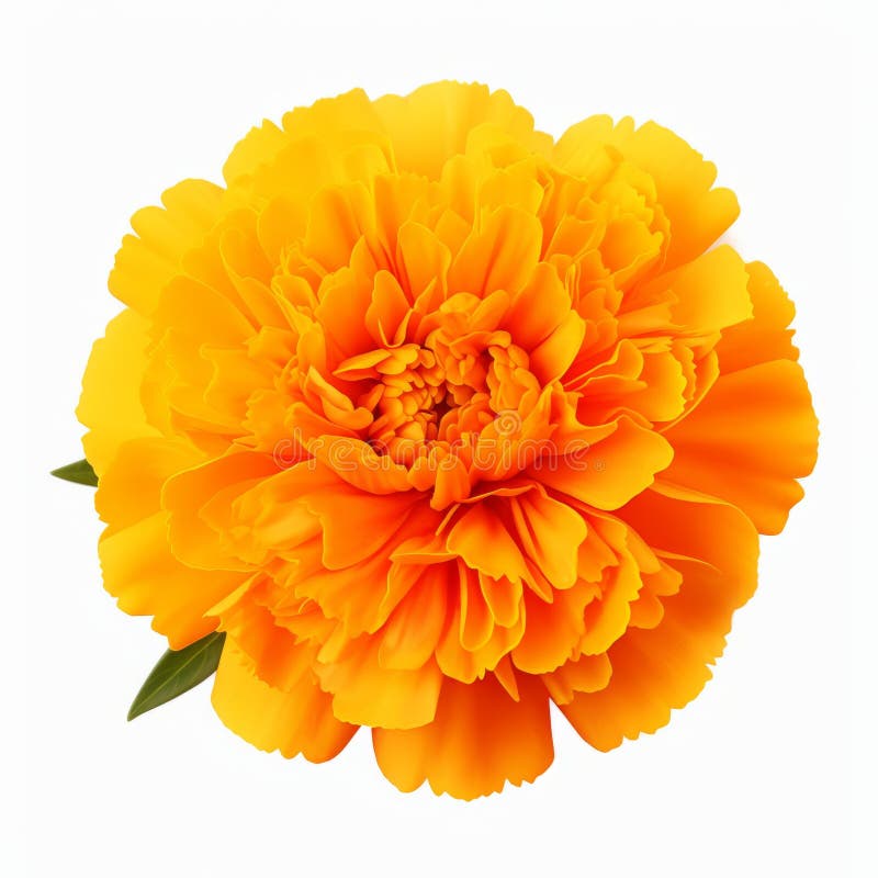Realistic Rosan Marigold Flower Clipart On White Background