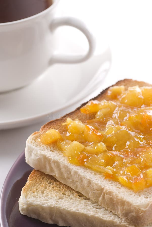 Orange Marmalade on Toast stock photo. Image of orange 12919670