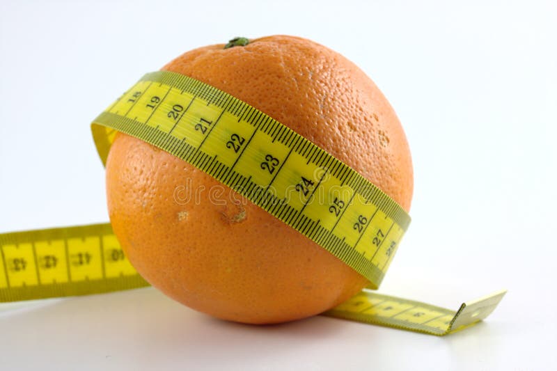 Orange with measuring tape