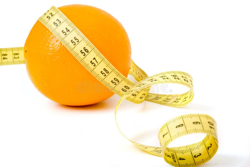 Orange with measuring tape