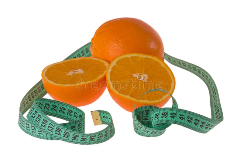 Orange with measuring tape