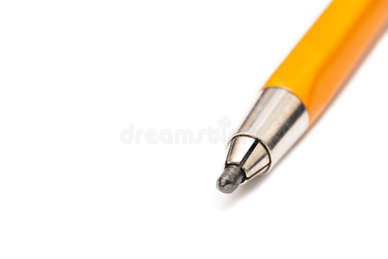 Orange Mechanical Pencil Isolated Stock Image Image of design, study