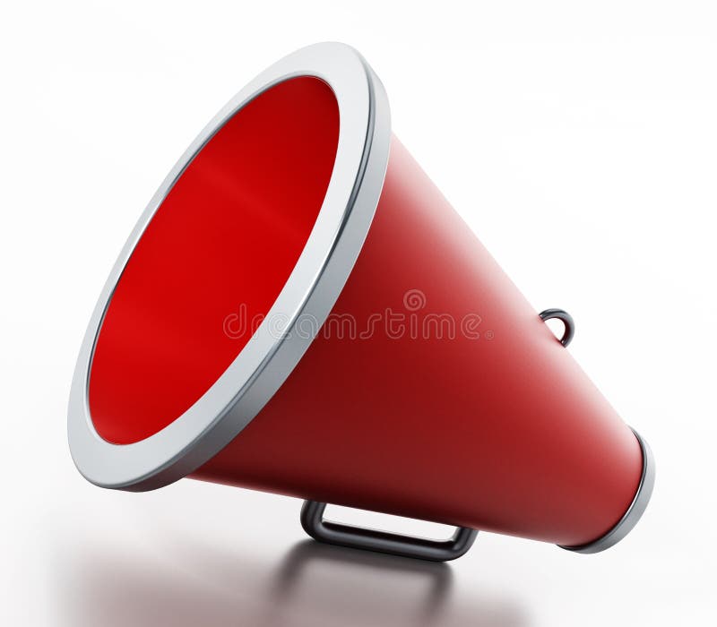 Orange Megaphone Icon Isolated on Purple Background. Speaker Sign. Minimalism Concept Stock