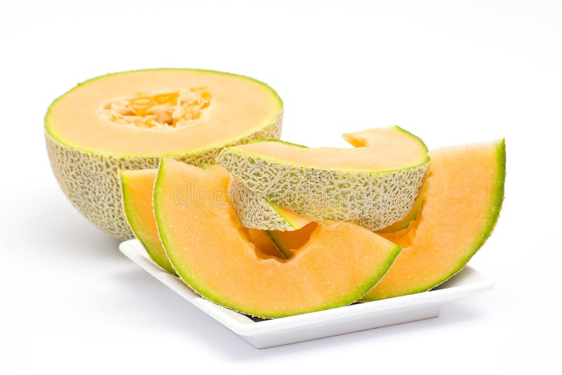 Orange melon stock image. Image of vegetable, isolated 9190051