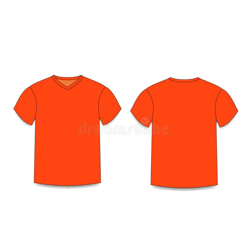 orange t shirt front and back