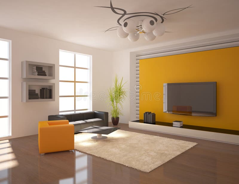 Orange modern design interior