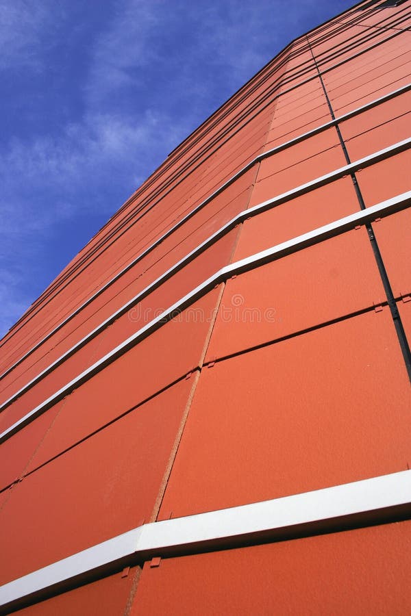 Orange modern facade