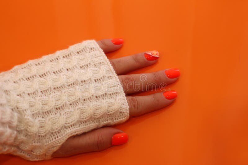 Orange and White Nail Art for Short Nails - wide 7