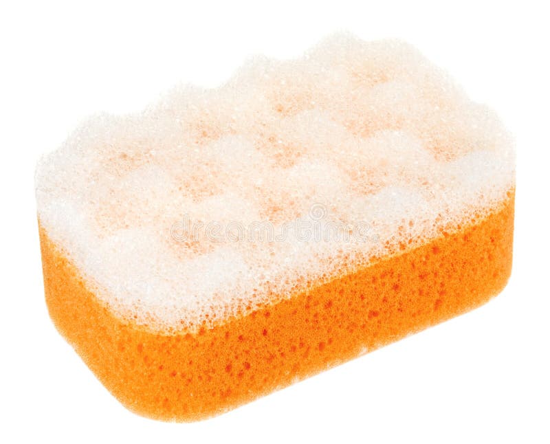 Orange oval bath sponge royalty free stock photos Orange oval bath sponge royalty free stock photos