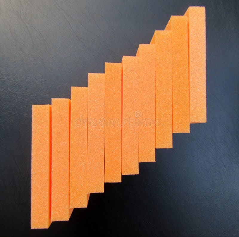 Orange packing foam sheets stock image. Image of chart 214460783