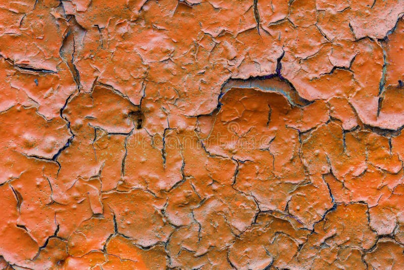 Orange Paint Peeled Off of a Wall Stock Photo Image of faded, flaky