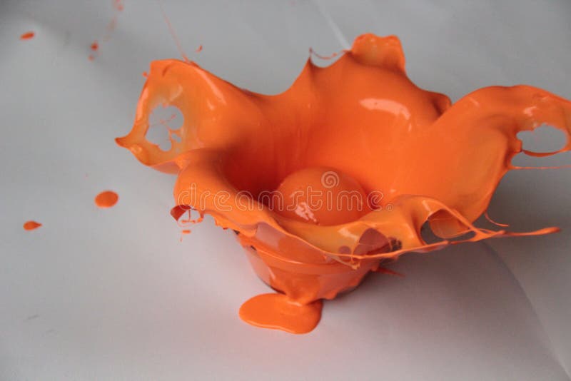 Orange paint splash