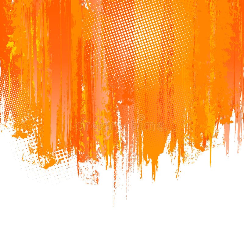 Orange Paint Splashes Background. Vector Stock Vector - Illustration of