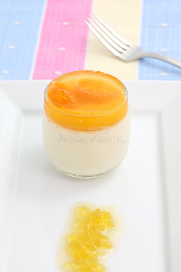 Orange panna cotta stock photo. Image of jelly, delicious 21318746