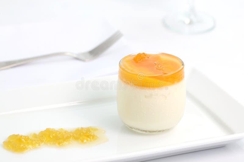 Orange panna cotta stock image. Image of cotta, milk 21318757